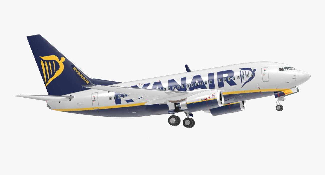 3D Boeing 737-600 with Interior Ryanair