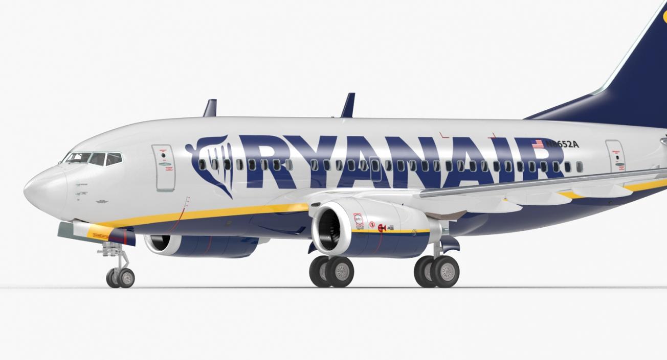 3D Boeing 737-600 with Interior Ryanair