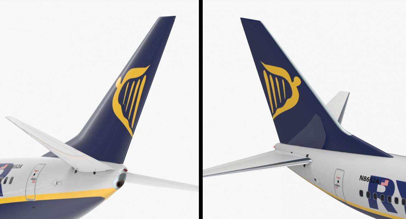 3D Boeing 737-600 with Interior Ryanair