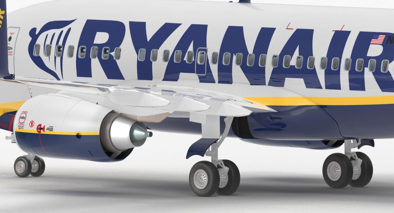 3D Boeing 737-600 with Interior Ryanair