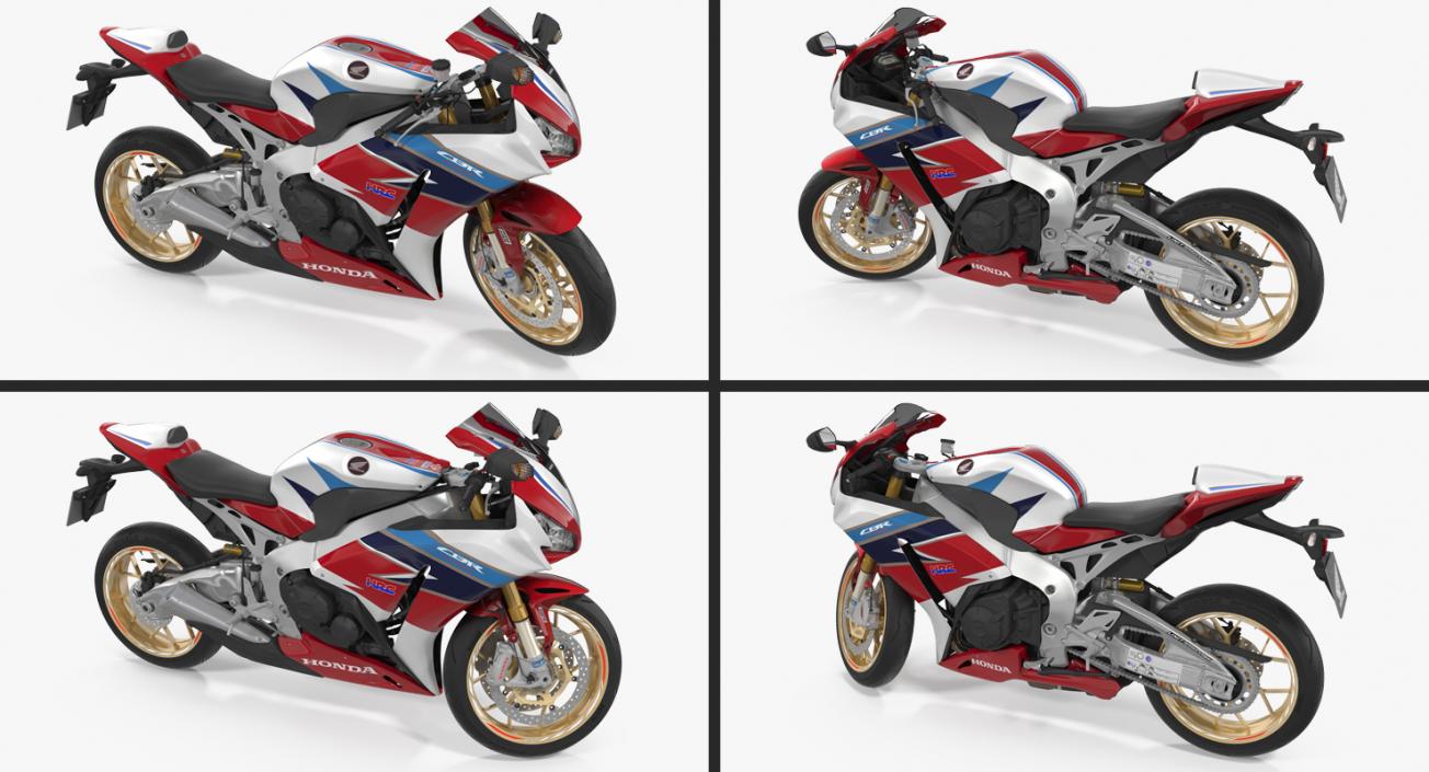 3D Honda CBR 1000RR Fireblade 2016 Rigged model