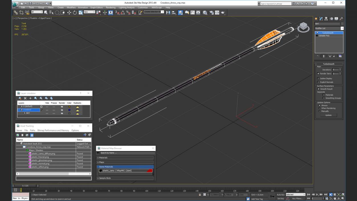 Crossbow Arrow 3D model