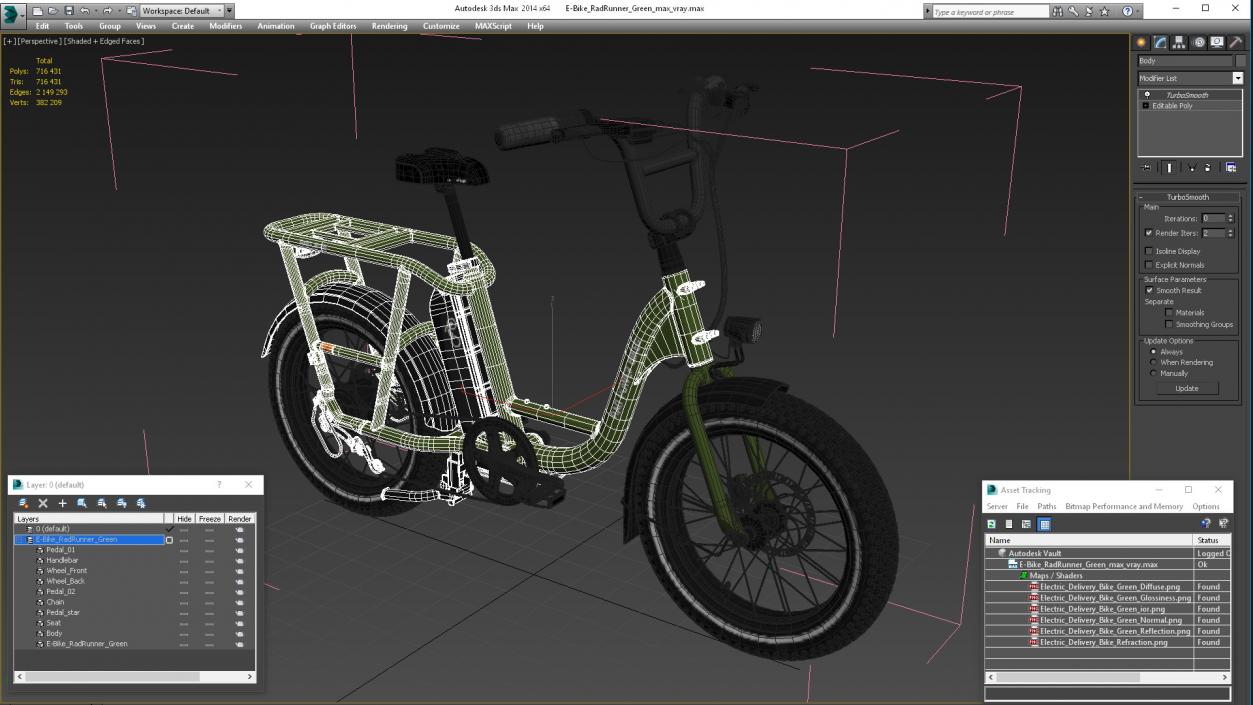 E-Bike RadRunner Green 3D