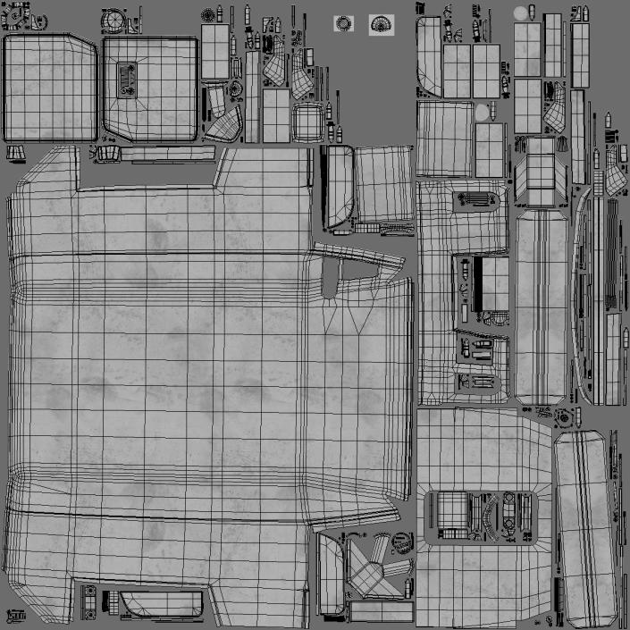 3D Mini Ambulance Military Car HMMWV m996 Camo model