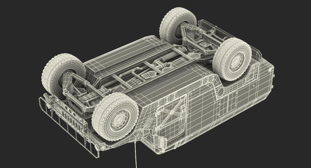 3D Mini Ambulance Military Car HMMWV m996 Camo model