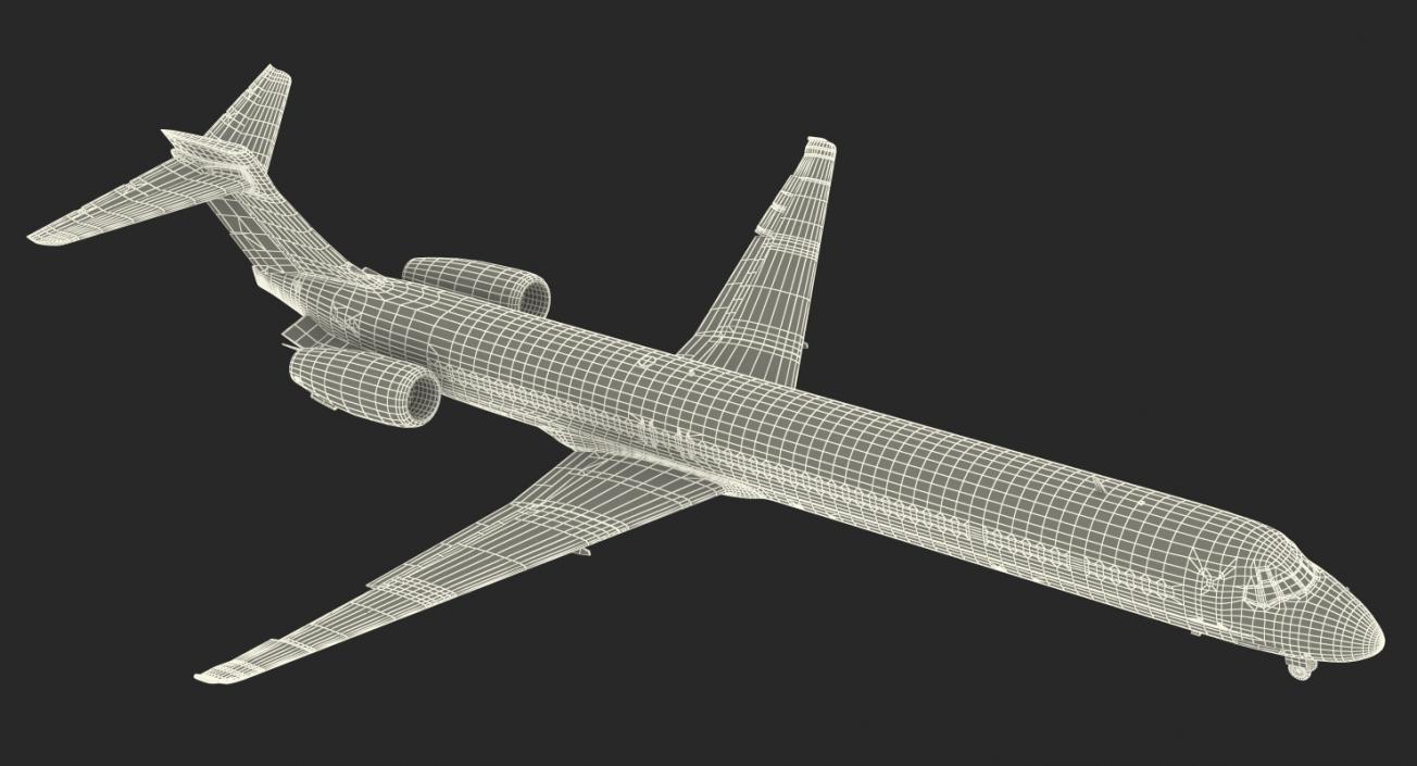 3D model McDonnell Douglas MD90 Delta Rigged