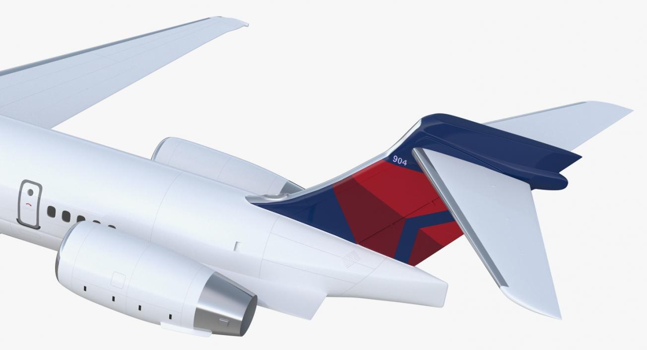 3D model McDonnell Douglas MD90 Delta Rigged