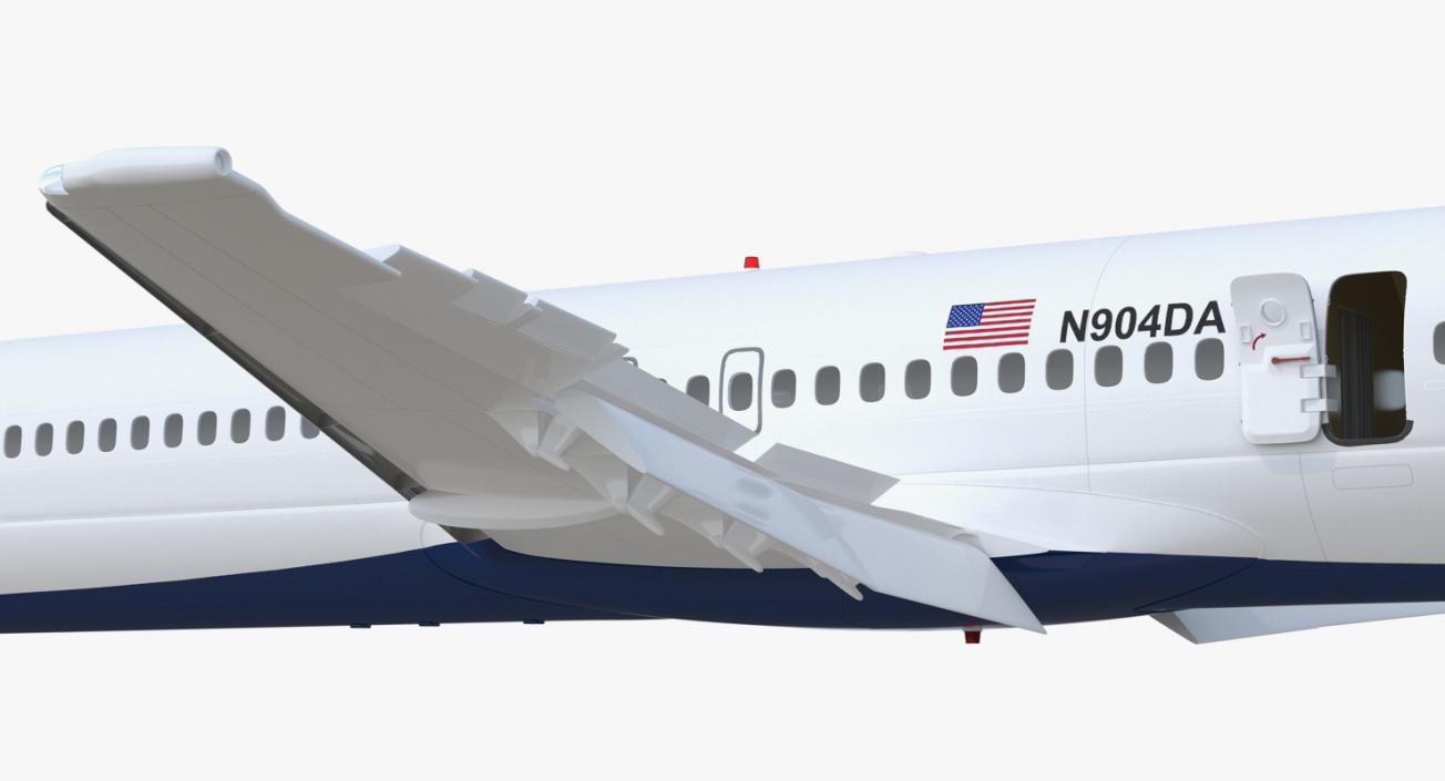 3D model McDonnell Douglas MD90 Delta Rigged