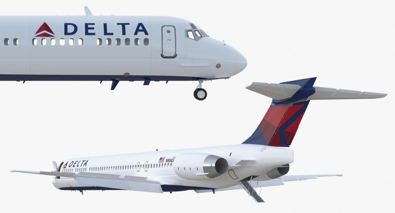 3D model McDonnell Douglas MD90 Delta Rigged