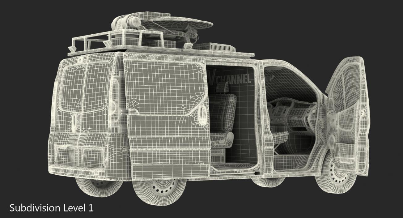 3D model News Van Rigged