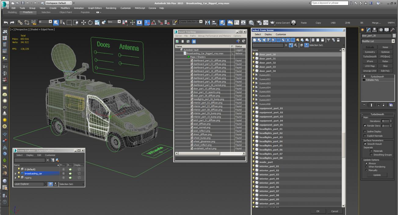 3D model News Van Rigged