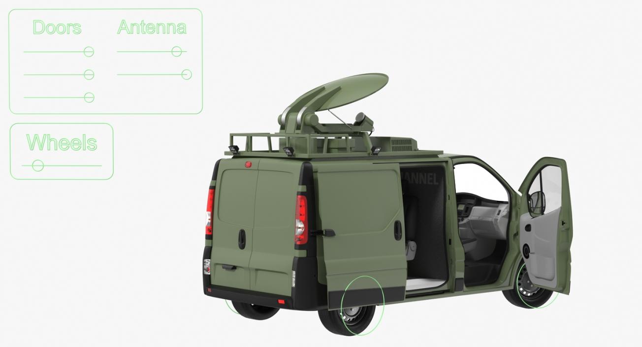 3D model News Van Rigged