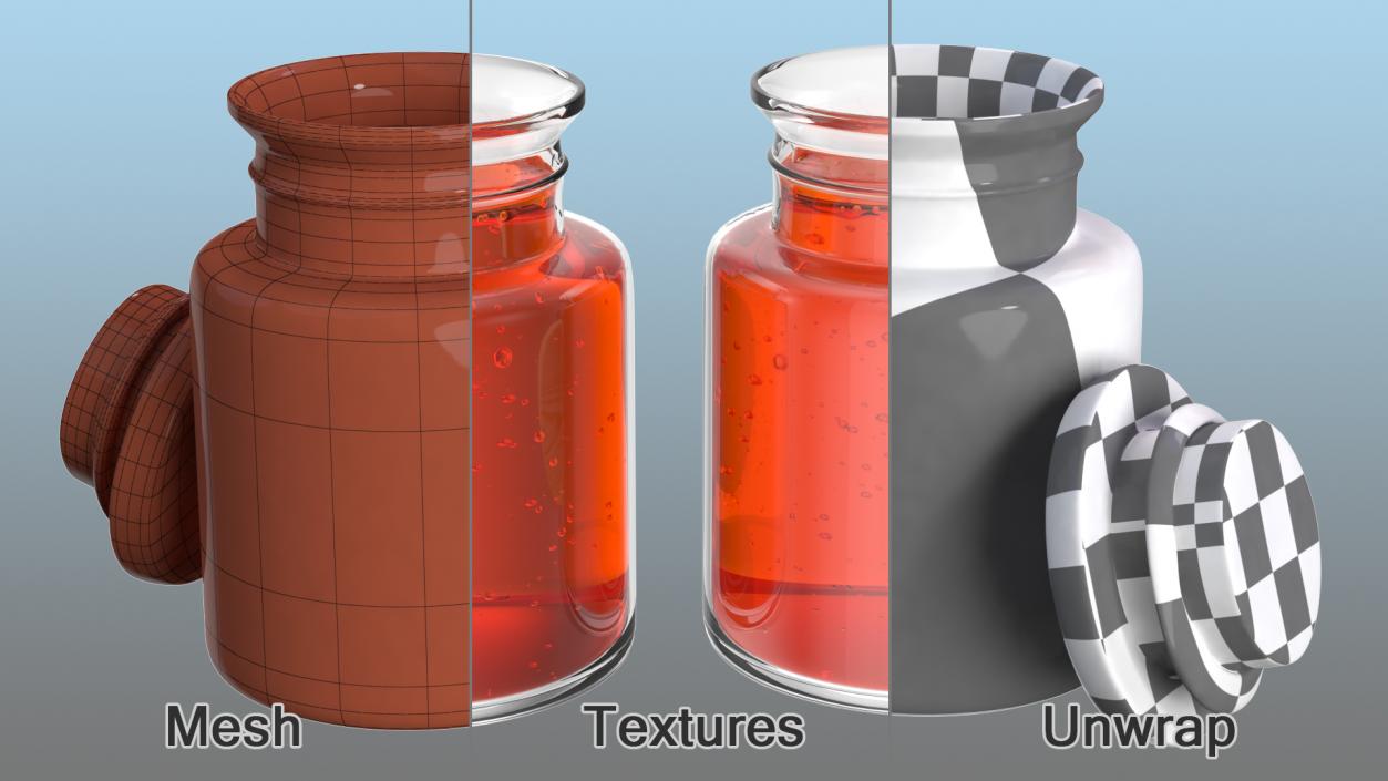 3D Glass Jar of Honey model