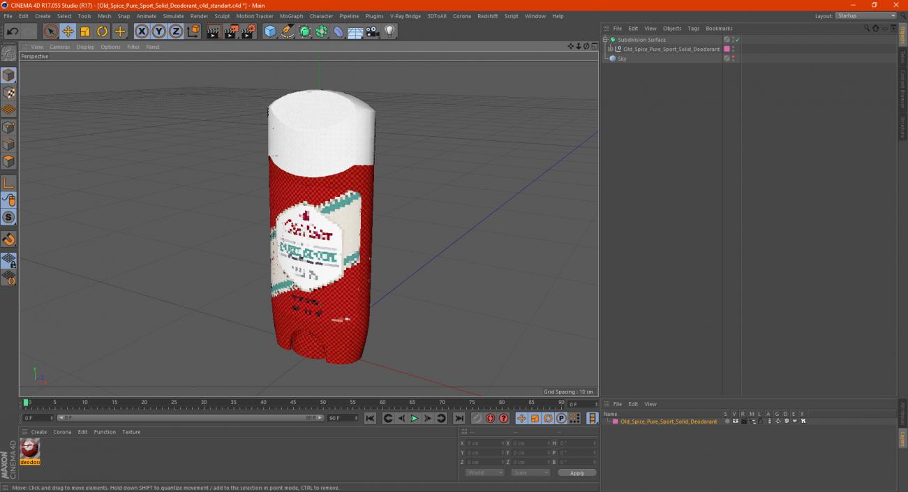 3D Old Spice Pure Sport Solid Deodorant