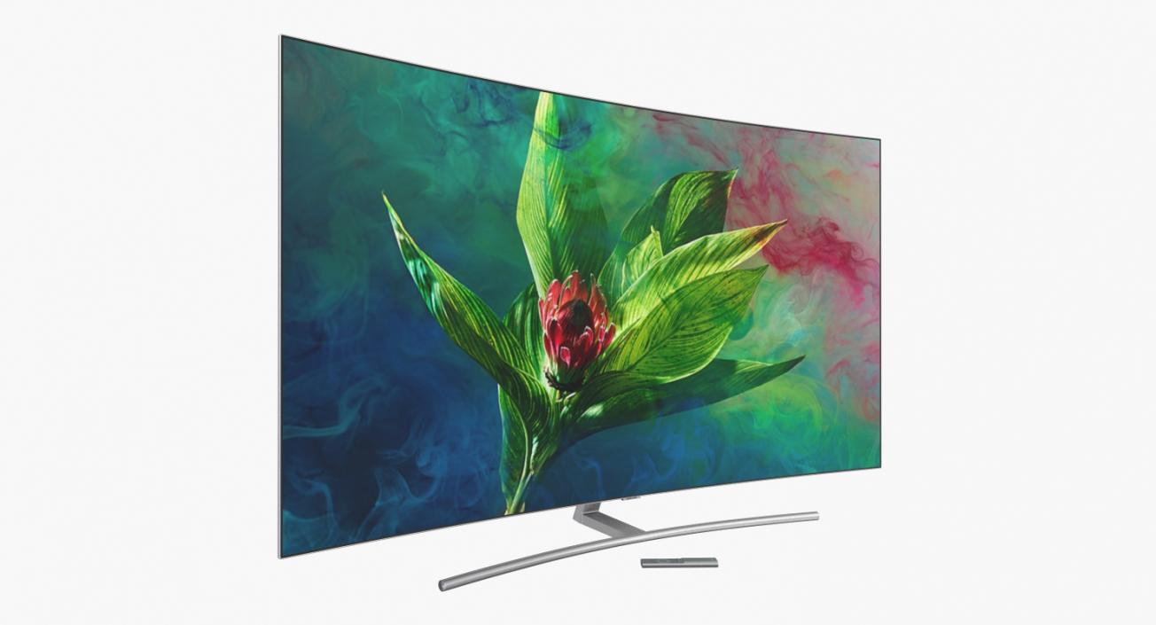 Samsung 65 inch 4K Curved Smart QLED TV 3D model