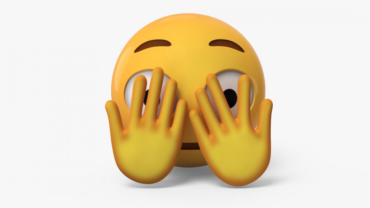 3D model Emoji Peeking Face 2