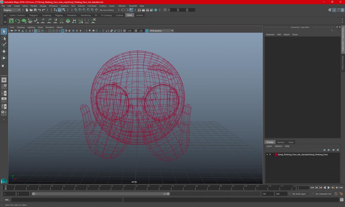 3D model Emoji Peeking Face 2