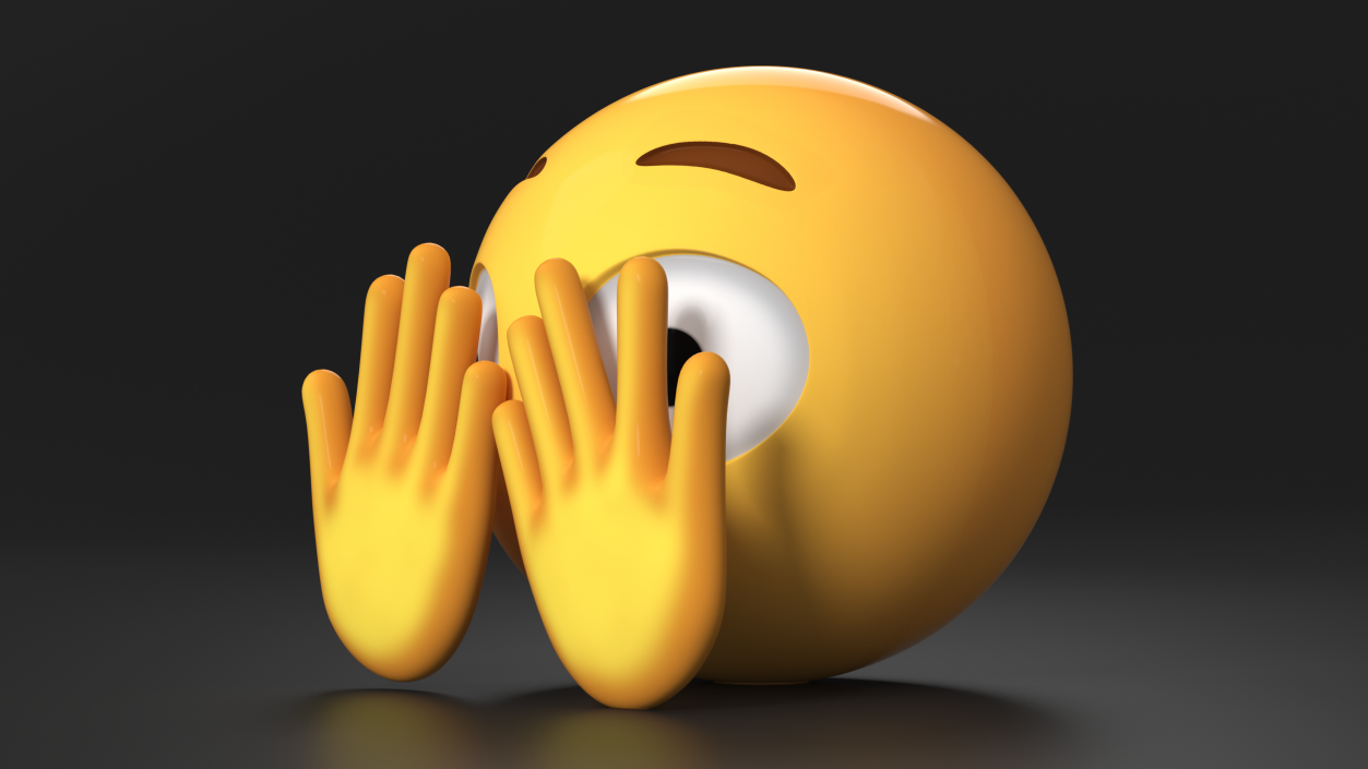 3D model Emoji Peeking Face 2