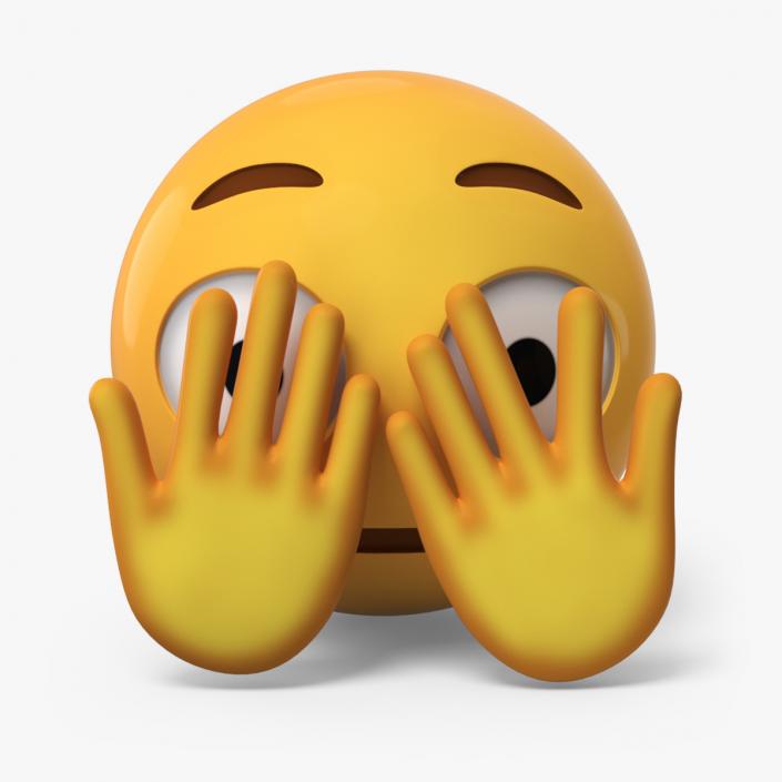 3D model Emoji Peeking Face 2