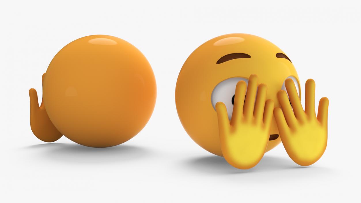 3D model Emoji Peeking Face 2