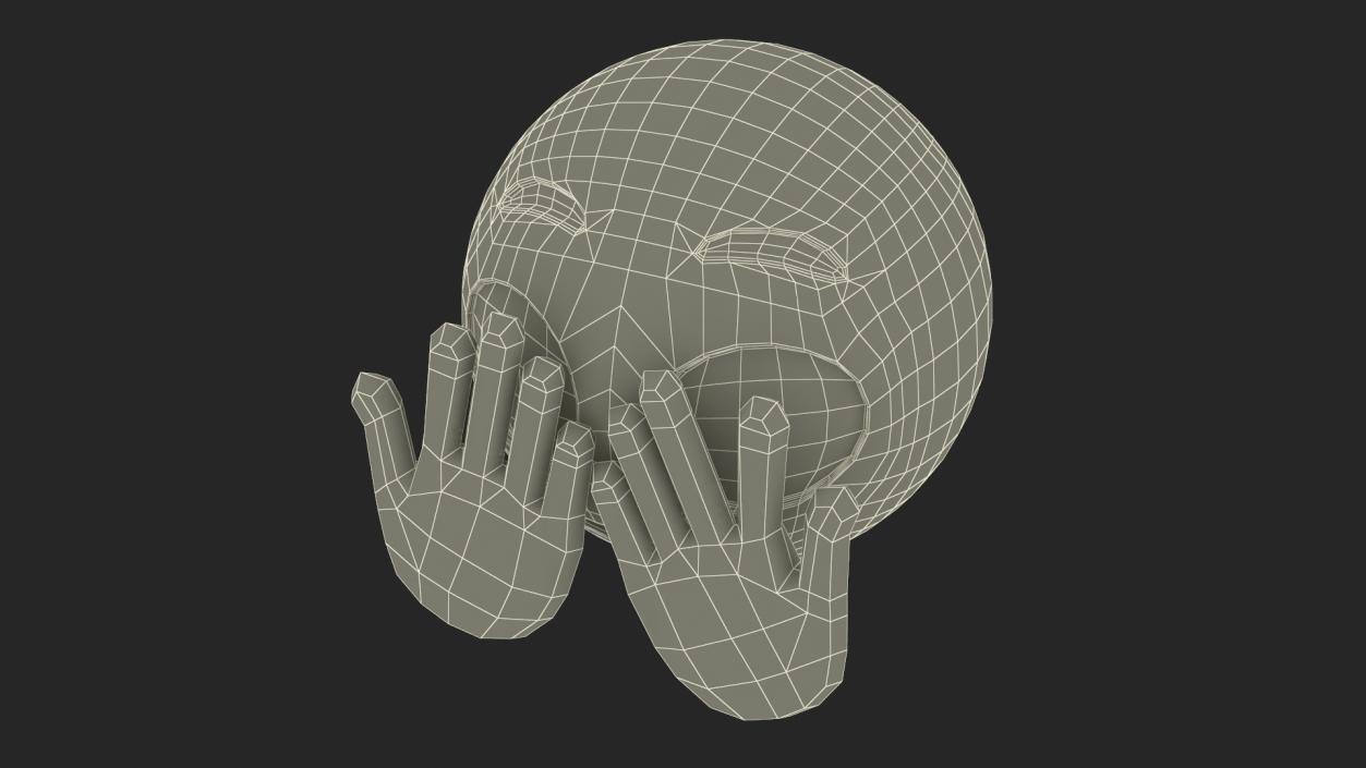 3D model Emoji Peeking Face 2