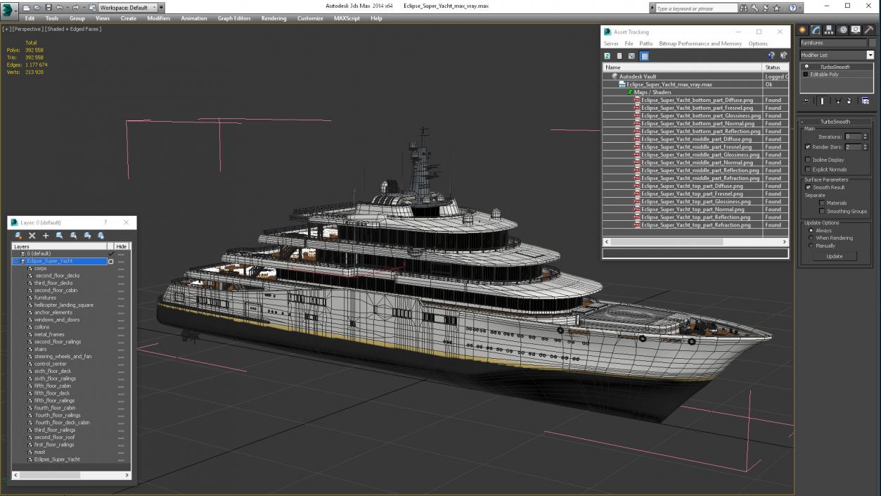 Eclipse Super Yacht 3D model