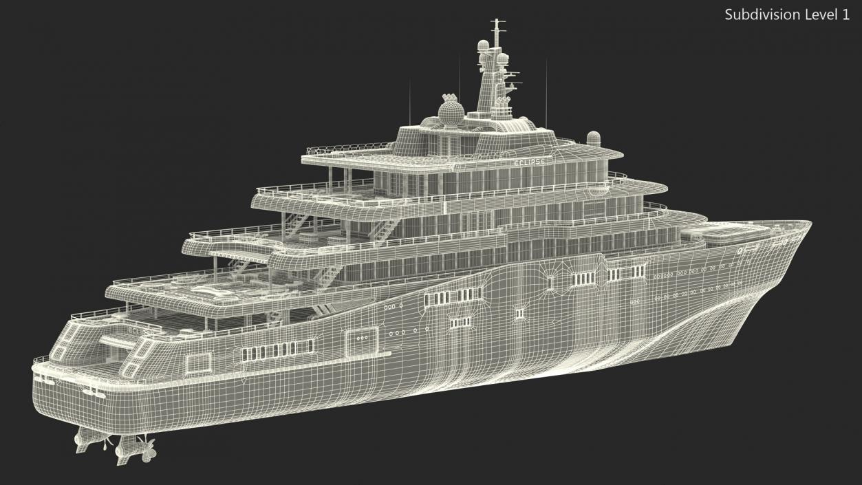 Eclipse Super Yacht 3D model