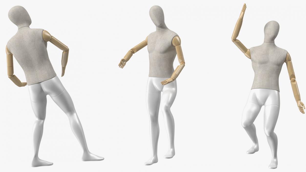 3D model Rigged Mannequins Collection 2