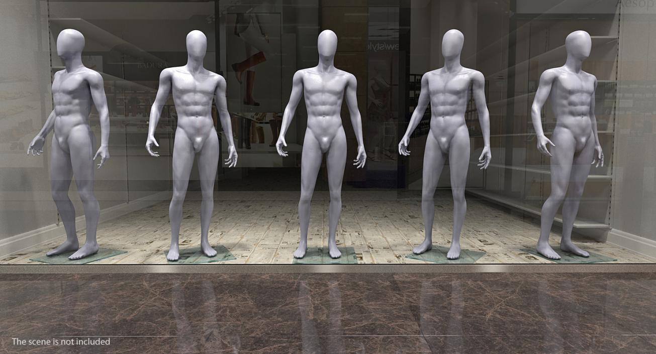 3D model Rigged Mannequins Collection 2