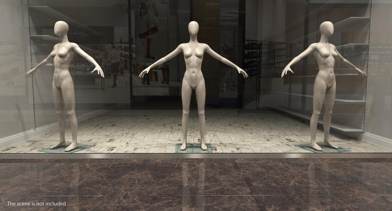 3D model Rigged Mannequins Collection 2