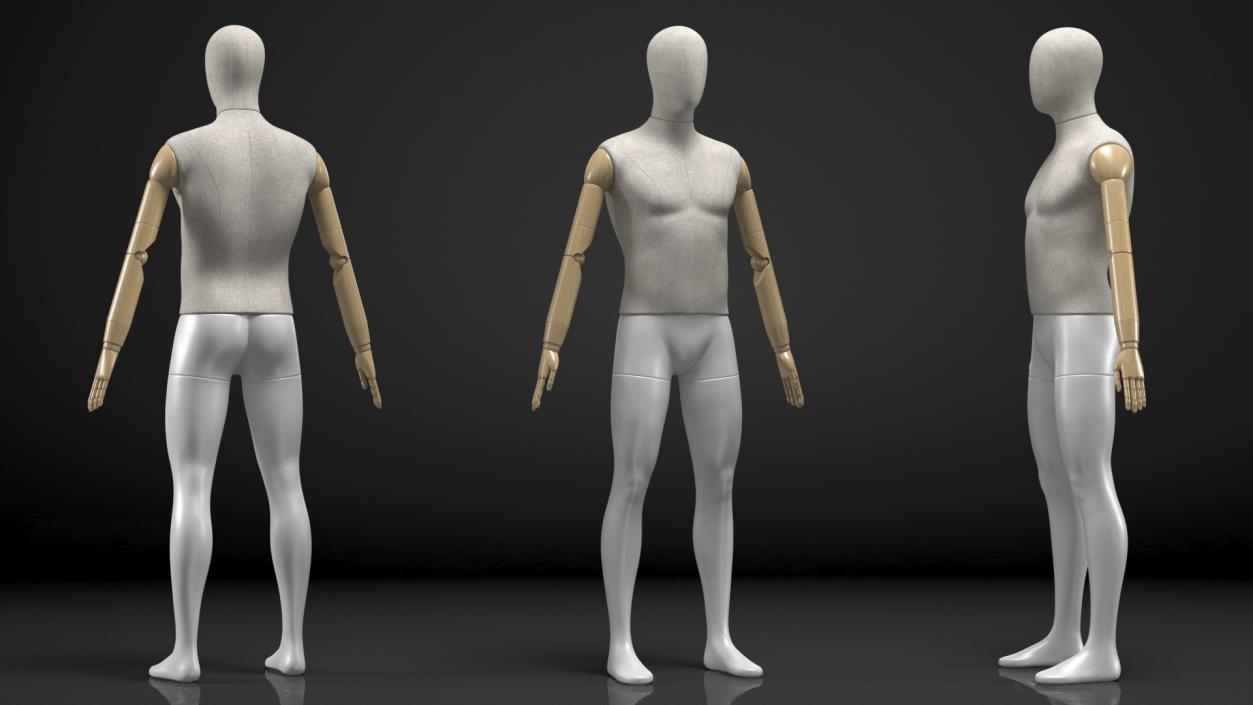 3D model Rigged Mannequins Collection 2