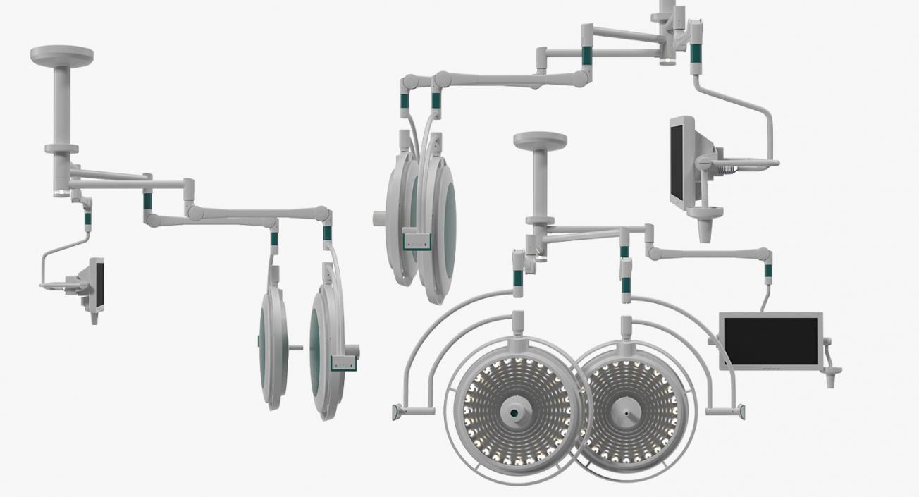 3D Ceiling Mount Surgical Lighting System Generic