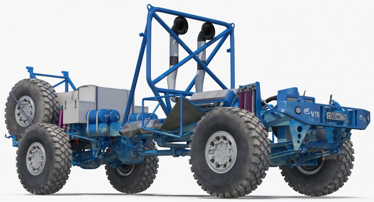 3D Dakar Racing Truck KAMAZ Frame And Engine