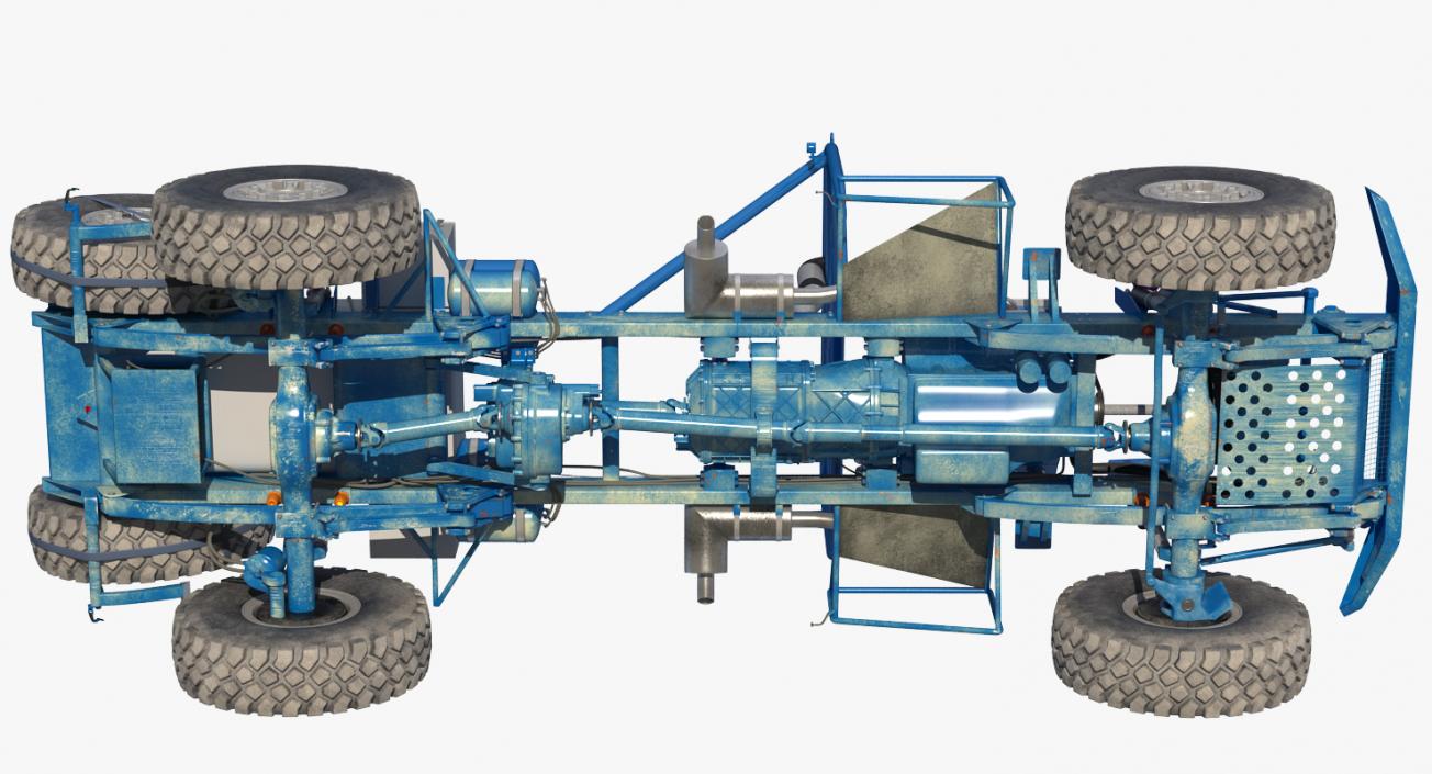 3D Dakar Racing Truck KAMAZ Frame And Engine