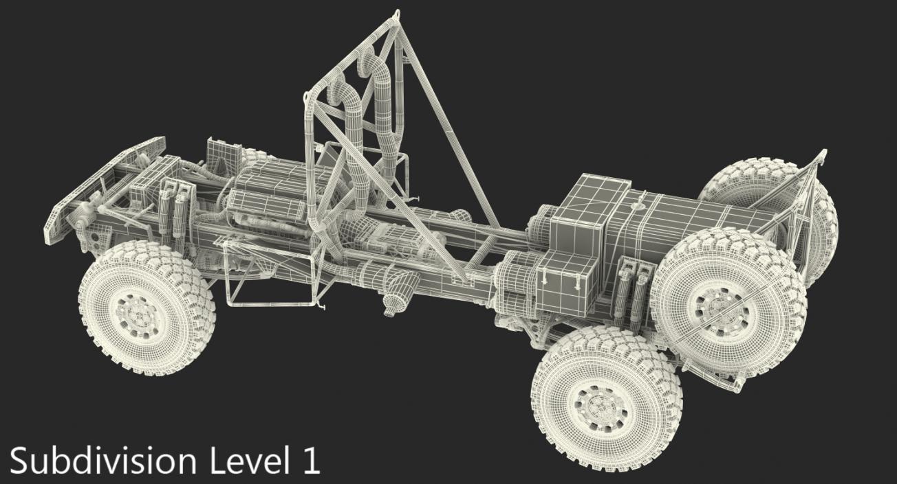 3D Dakar Racing Truck KAMAZ Frame And Engine