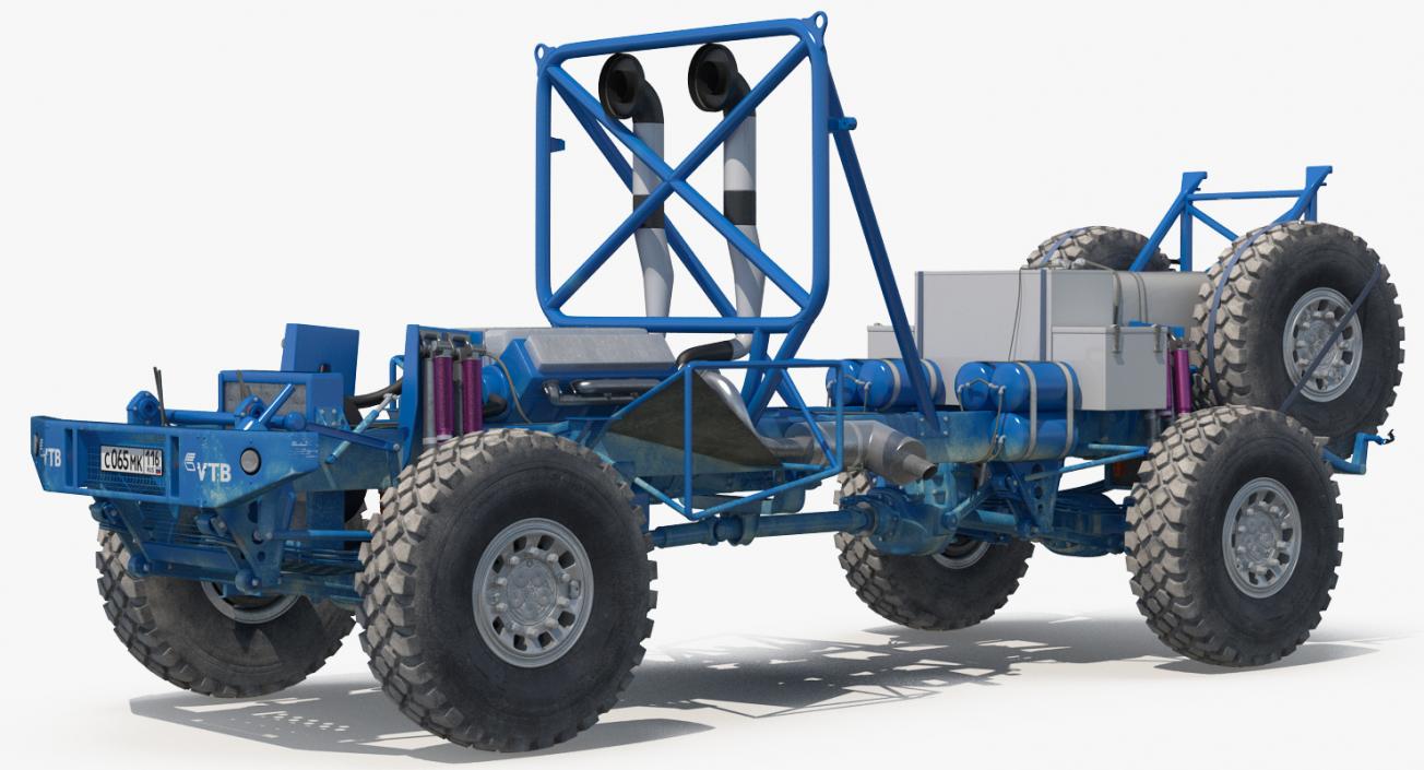 3D Dakar Racing Truck KAMAZ Frame And Engine