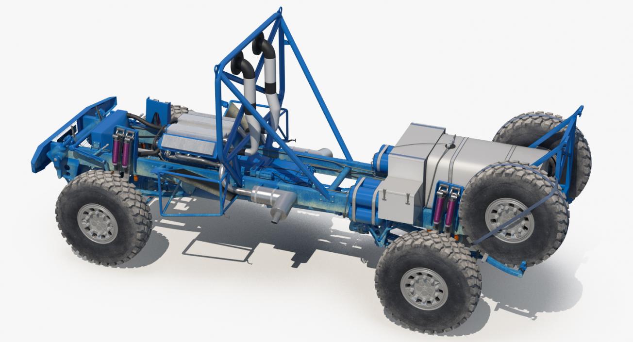 3D Dakar Racing Truck KAMAZ Frame And Engine