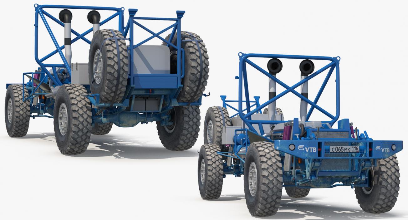 3D Dakar Racing Truck KAMAZ Frame And Engine