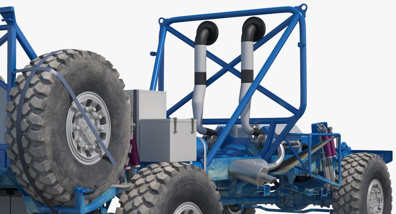 3D Dakar Racing Truck KAMAZ Frame And Engine