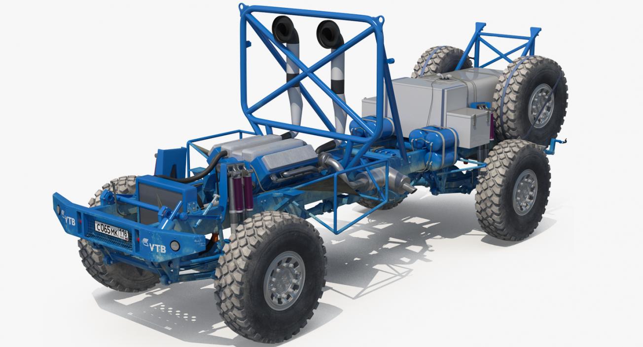 3D Dakar Racing Truck KAMAZ Frame And Engine