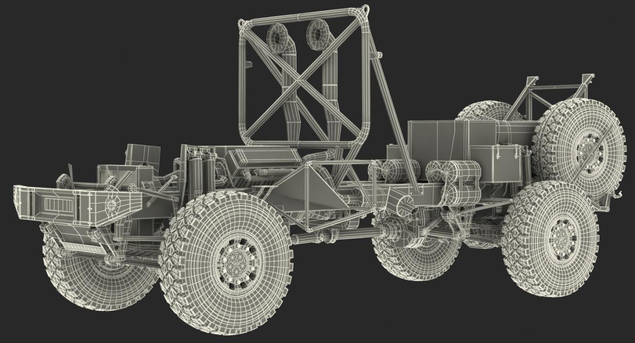 3D Dakar Racing Truck KAMAZ Frame And Engine