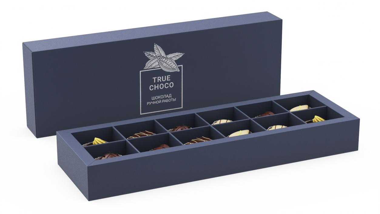 Box of Handmade Chocolates True Choco 3D