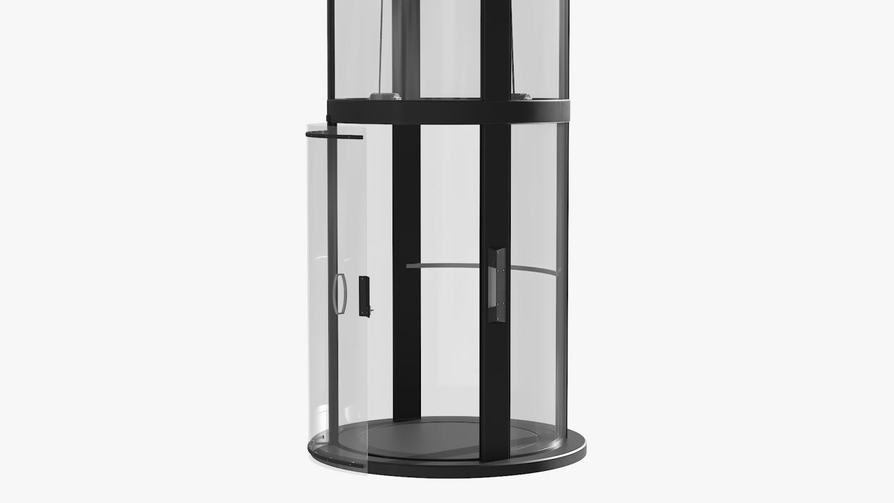 3D Tiny Glass Lift Black