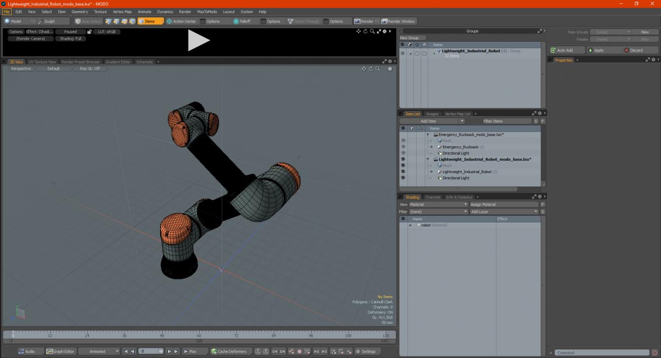 3D Lightweight Industrial Robot model