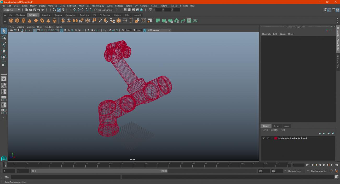 3D Lightweight Industrial Robot model