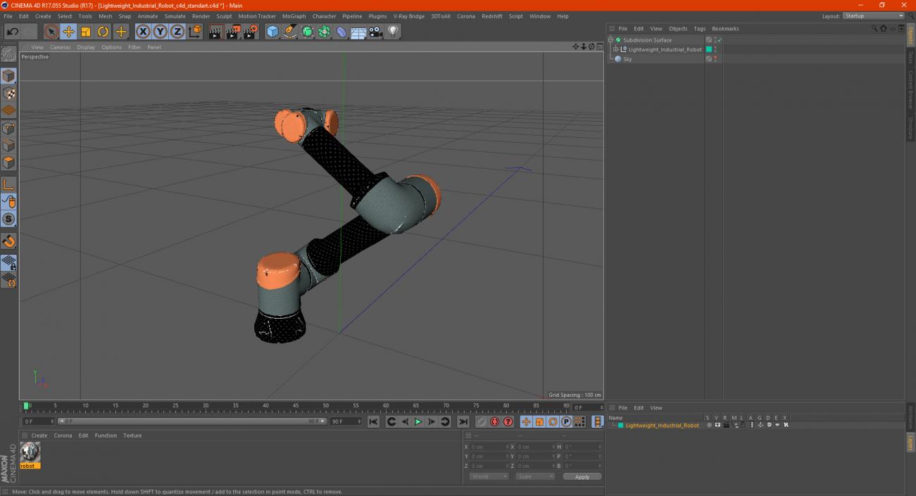 3D Lightweight Industrial Robot model