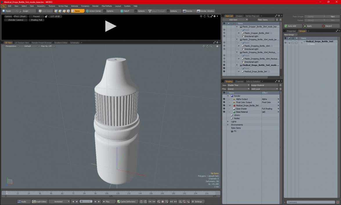 Medical Drops Bottle 5ml 3D model