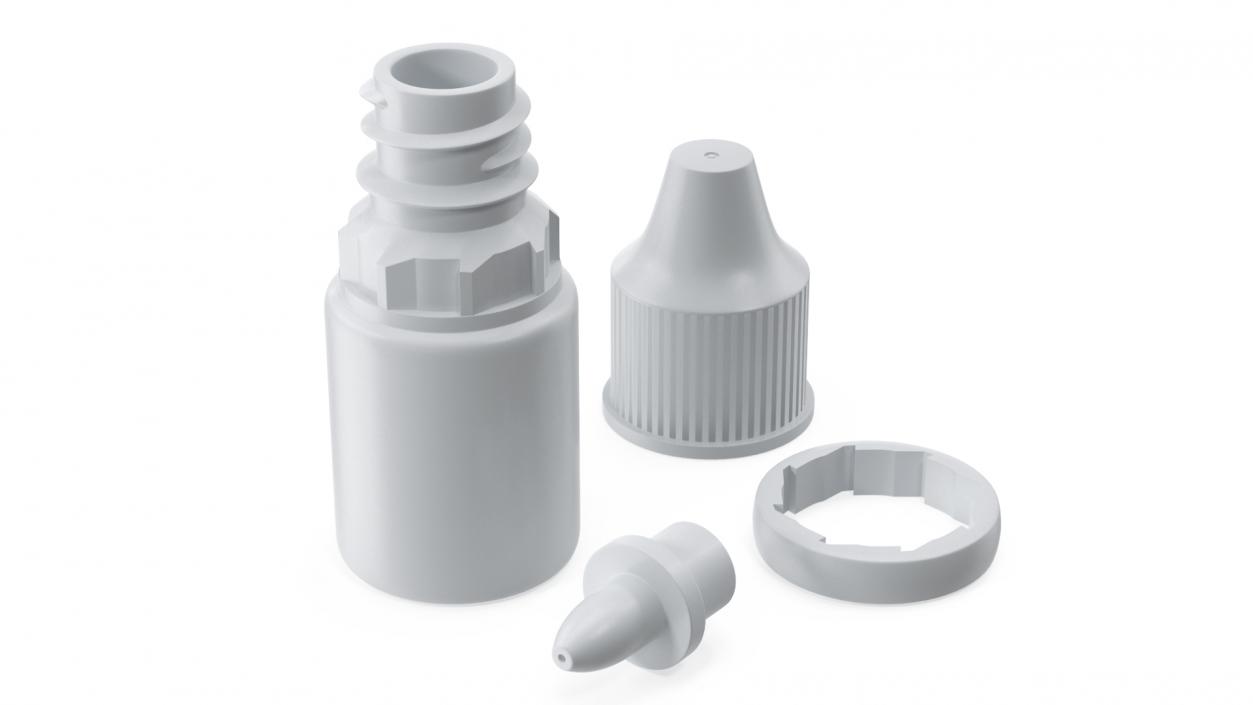 Medical Drops Bottle 5ml 3D model