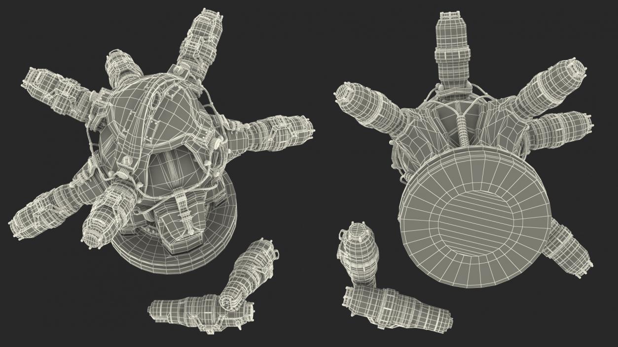 3D model Sci Fi Nuclear Reactor with Energy Cells