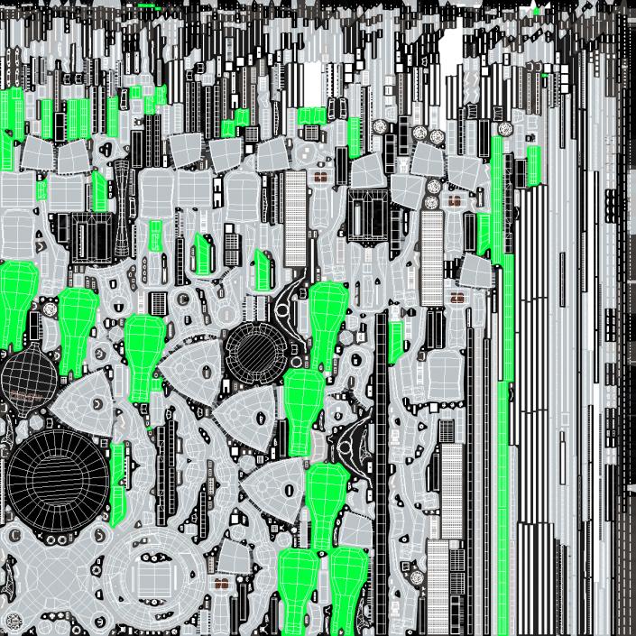 3D model Sci Fi Nuclear Reactor with Energy Cells